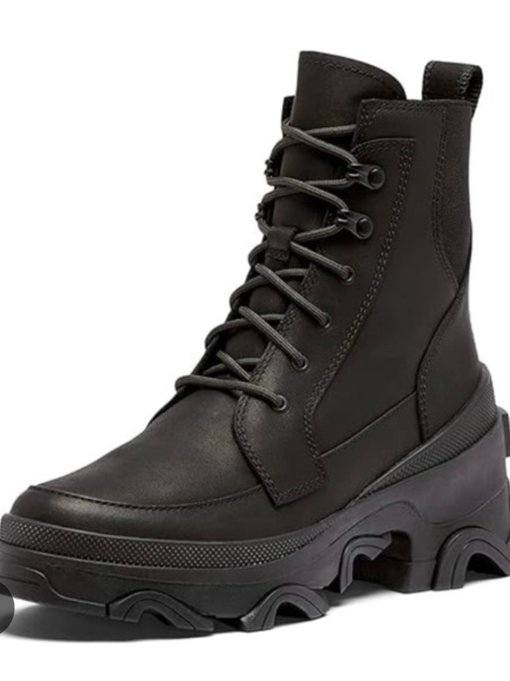 Sorel Black Combat Moto Platform Boots